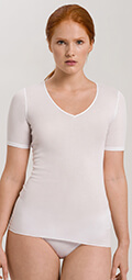 Kurzarm Shirt V-Ausschnitt Cotton Seamless