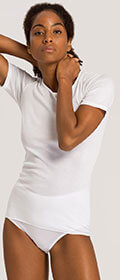 Kurzarm Shirt Rundhalsausschnitt Cotton Seamless