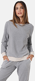 Sassa Shirt langarm Casual Comfort Melange