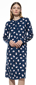 Nachthemd langarm Scribbled Dots