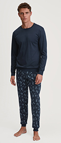 Calida Pyjama mit Bündchen Relax Swiss Resort