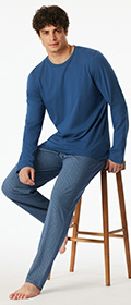 Schiesser Schlafanzug lang Casual Essentials