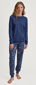 Pyjama mit Bündchen Ornament Nights