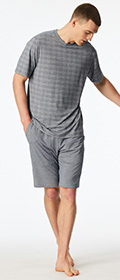 Schiesser Schlafanzug kurz Selected Premium Jacquard